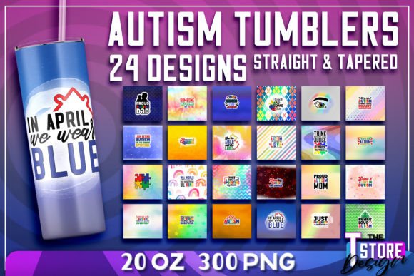 Autism Tumbler Design: A Graphics & Crafts Asset Review