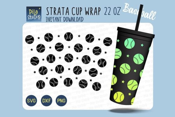 Baseball Strata Cup 22 Oz Graphics & Illustrations Review