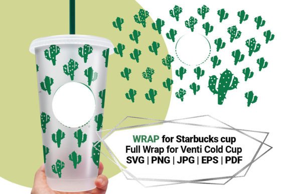 Cactus Graphics for Crafts: Starbucks Cold Cup 24 Oz