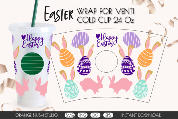 Easter Eggs Bunny Full Wrap Venti Cup: Graphics & Crafts Review