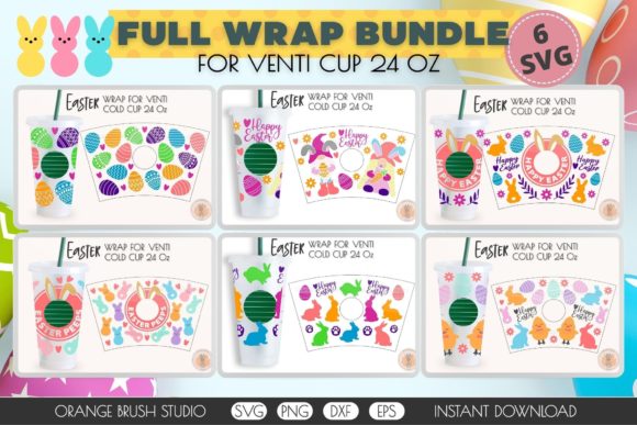 Easter Full Wrap Bundle for Venti Cup: Graphics & Crafts
