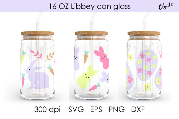 Easter Libbey Can Glass 16 OZ Wrap: Graphics & Crafts