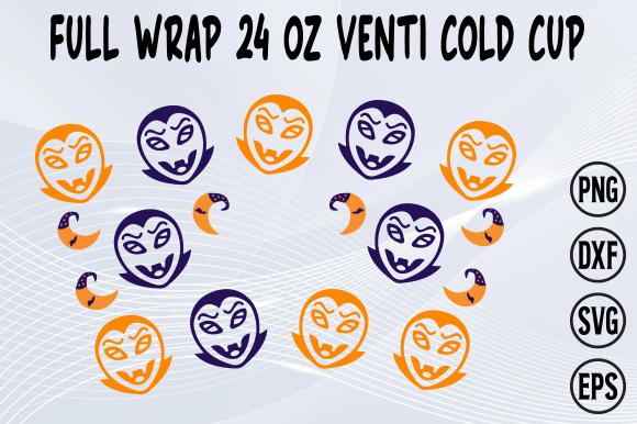 Fall, Pumpkin Venti Cold Cup 24oz 3: Graphics & Crafts