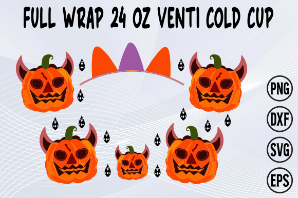 Fall Pumpkin Venti Cup Graphics for Crafts