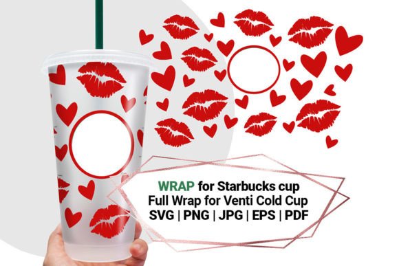 Hearts, Kisses Wrap SVG: Graphics for Crafts That Sell