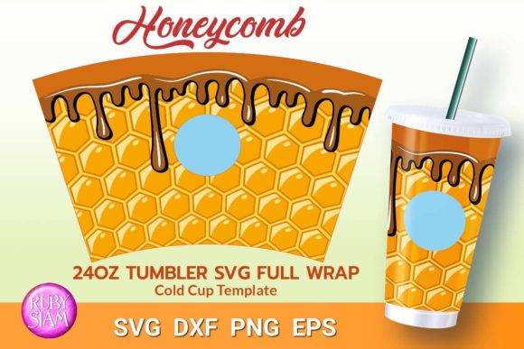 Honeycomb Tumbler Wraps: Venti Graphics for Digital Publishers