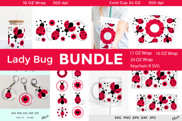 Lady Bug Bundle SVG: Graphics for Crafts Sellers