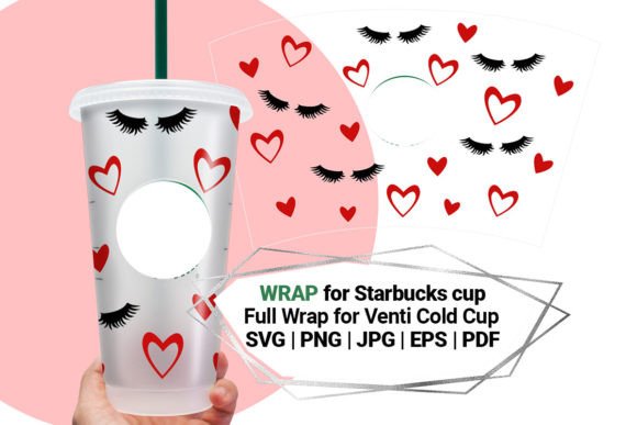 Lashes Wrap for Starbucks Cold Cup 24 Oz Graphics Review