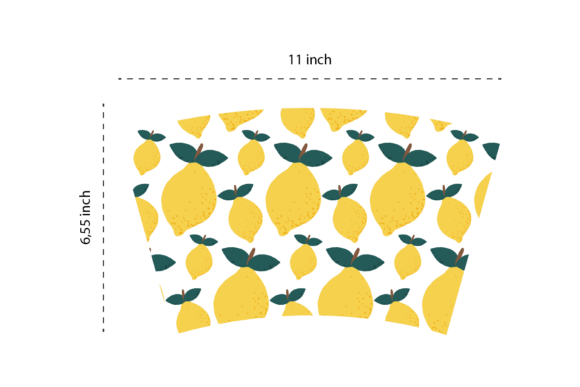 Lemon Pattern Cold Cup Wrap Graphics & Print Review