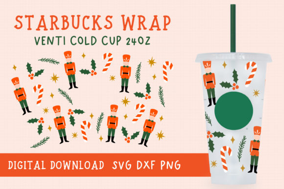 Nutcracker Full Wrap SVG Graphics for Holiday Crafts