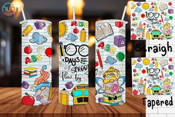 School Gnomes Tumbler: 100 Days Flew By Design Review