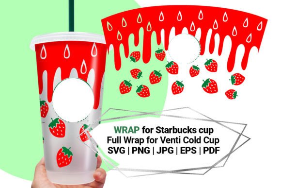 Strawberry for Starbucks Cold Cup: Graphics & Crafts