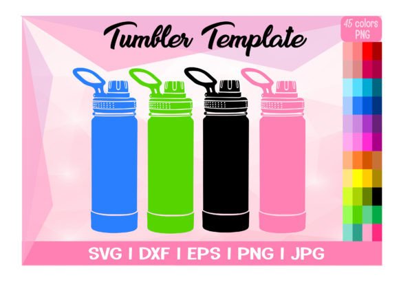 Tumbler Clipart Travel Mug SVG Cut Files: Graphic Templates