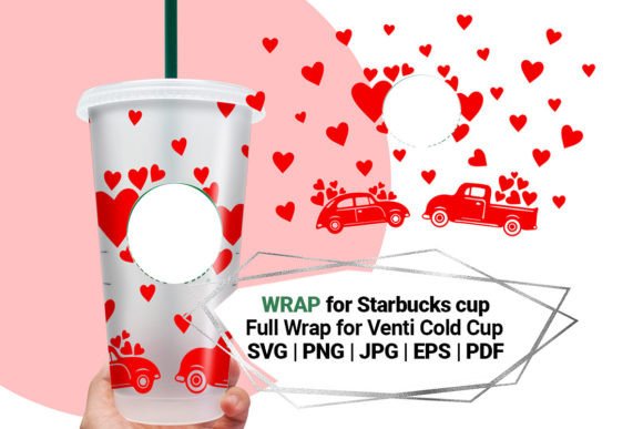 Valentine's Day Wrap for Starbucks 24 Oz: Graphics & Crafts